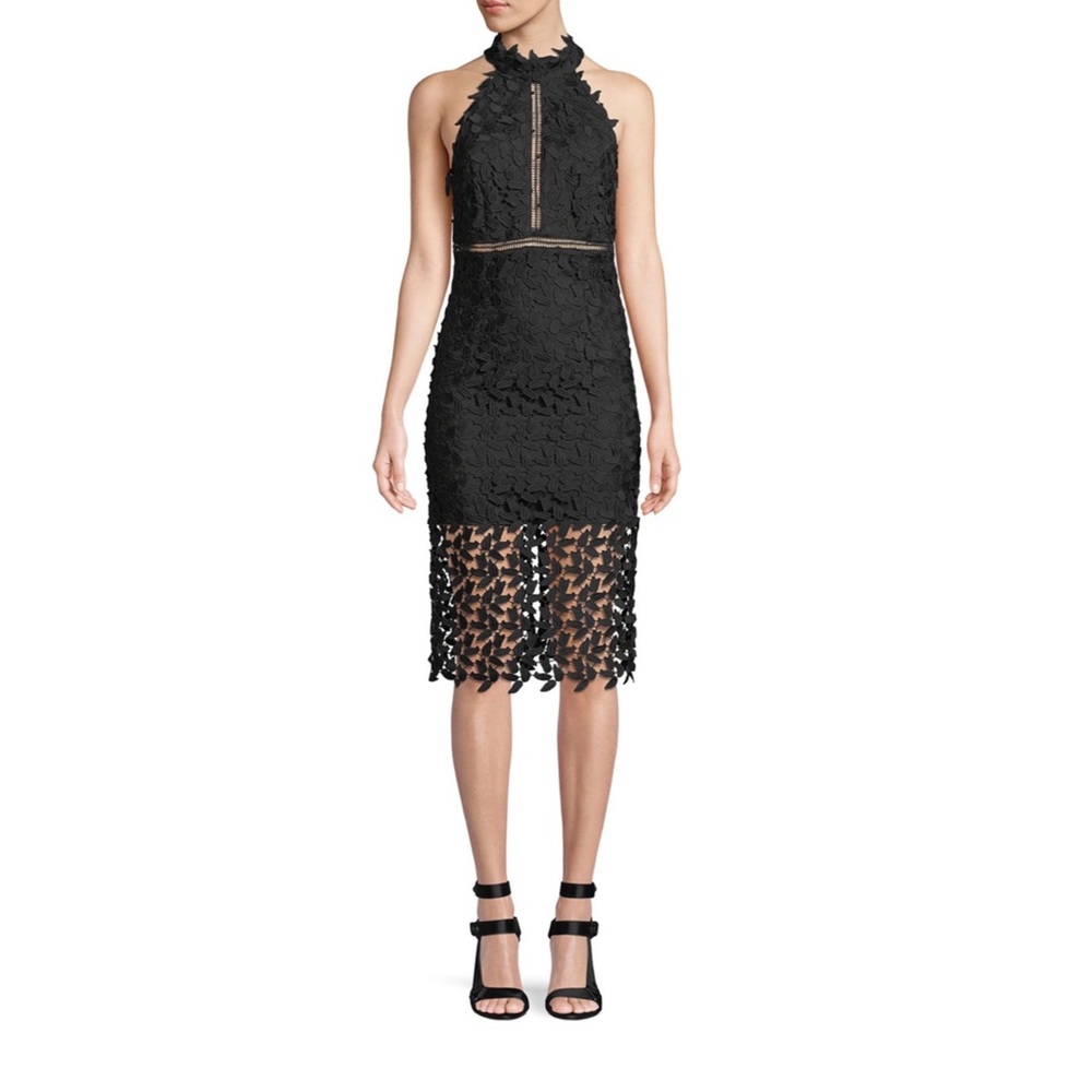 BARDOT - GEMMA HALTER DRESS IN BLACK